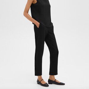 THEORY - Treeca Pull-On Pant in Admiral Crepe (Black) - Size 12 - NWT